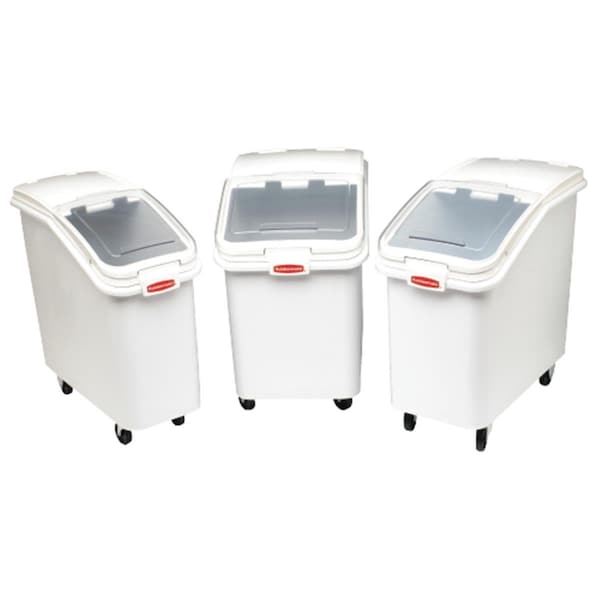Razoredge 2.75 Cu Ft Ingredient Bin with Slanted Lid - White RA3580924 - main
